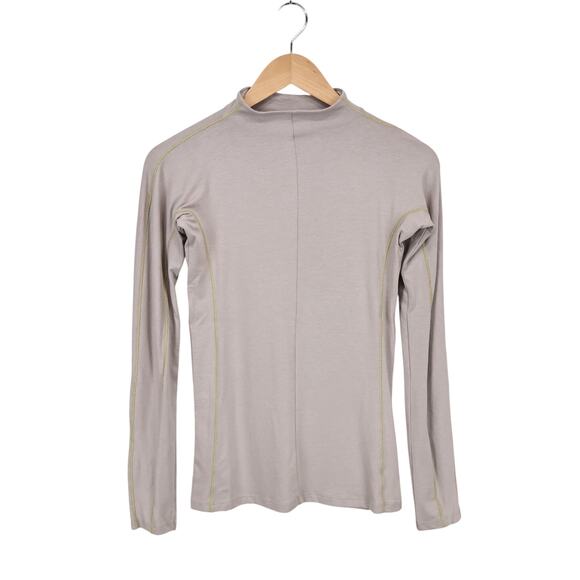 Universal Standard Eris Mock Neck Long Sleeve Contrast Stitch Ash 4XS 00 NWT - Picture 1 of 9
